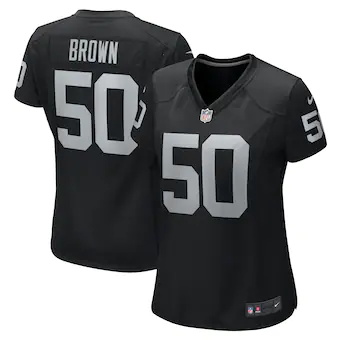 womens nike jayon brown black las vegas raiders game jersey